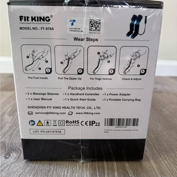FIT KING Leg Massager with Heat for Circulation Upgraded Full Leg and Foot - Picture 3 of 9
